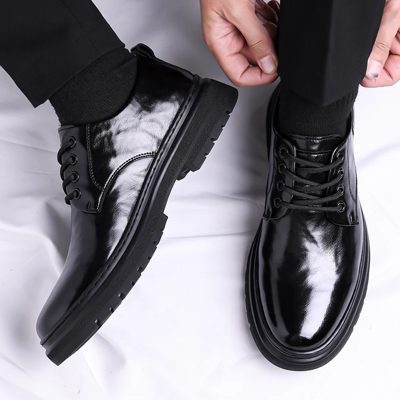 

Men's Derby Leather Shoes Comfortable and casual style Business Party Work Adult hot selling suit High quality shoes dress