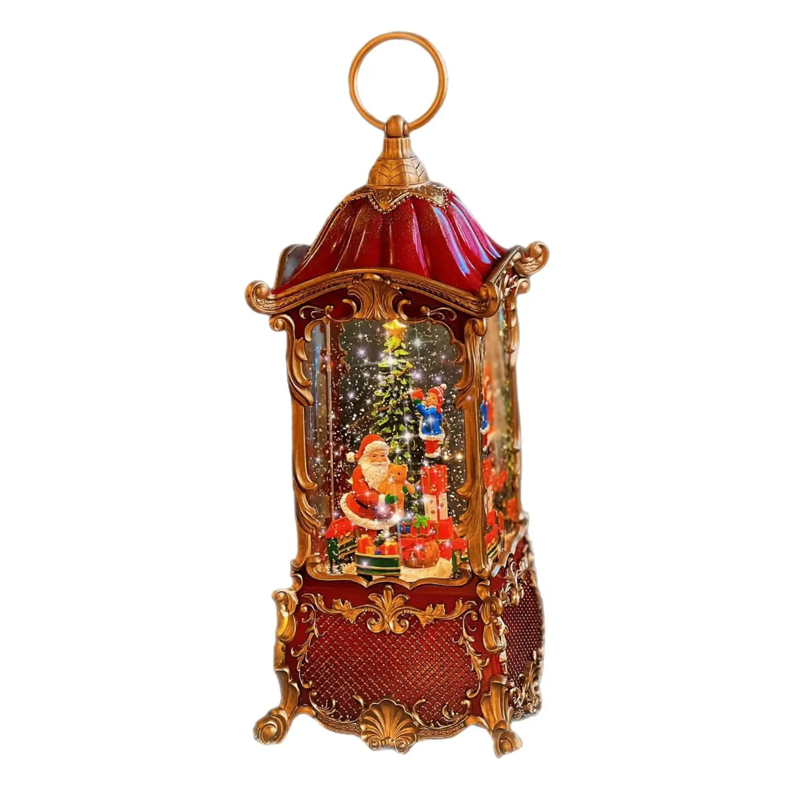 Christmas Snow Globe Musical Box Seasonal Christmas Songs Lantern Lamp Music