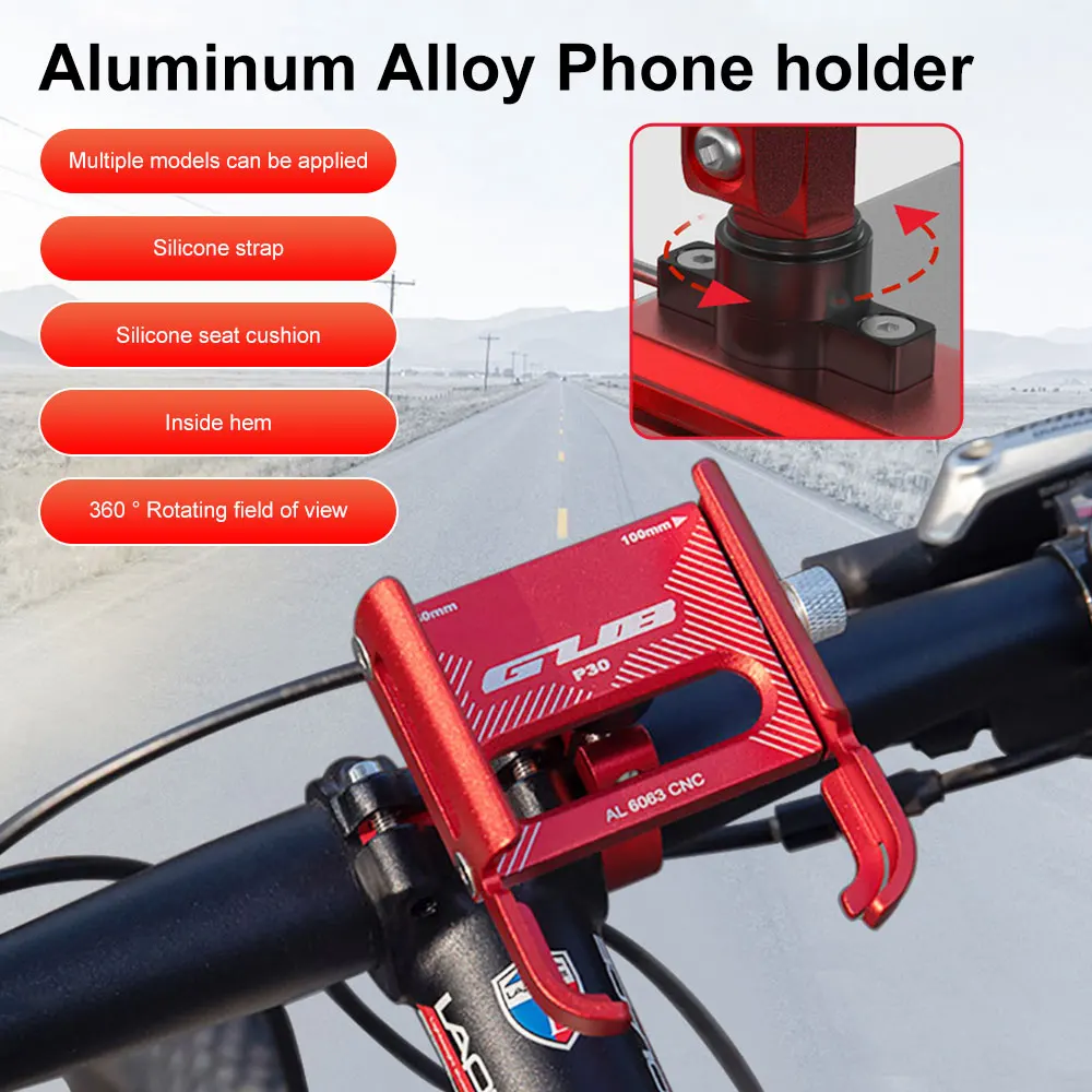 

Aluminum Alloy Motorcycle Phone Holder Rotation MTB Bike Phone GPS Bracket Scooter Bicycle Handlebar Mount Cell Phone Stand