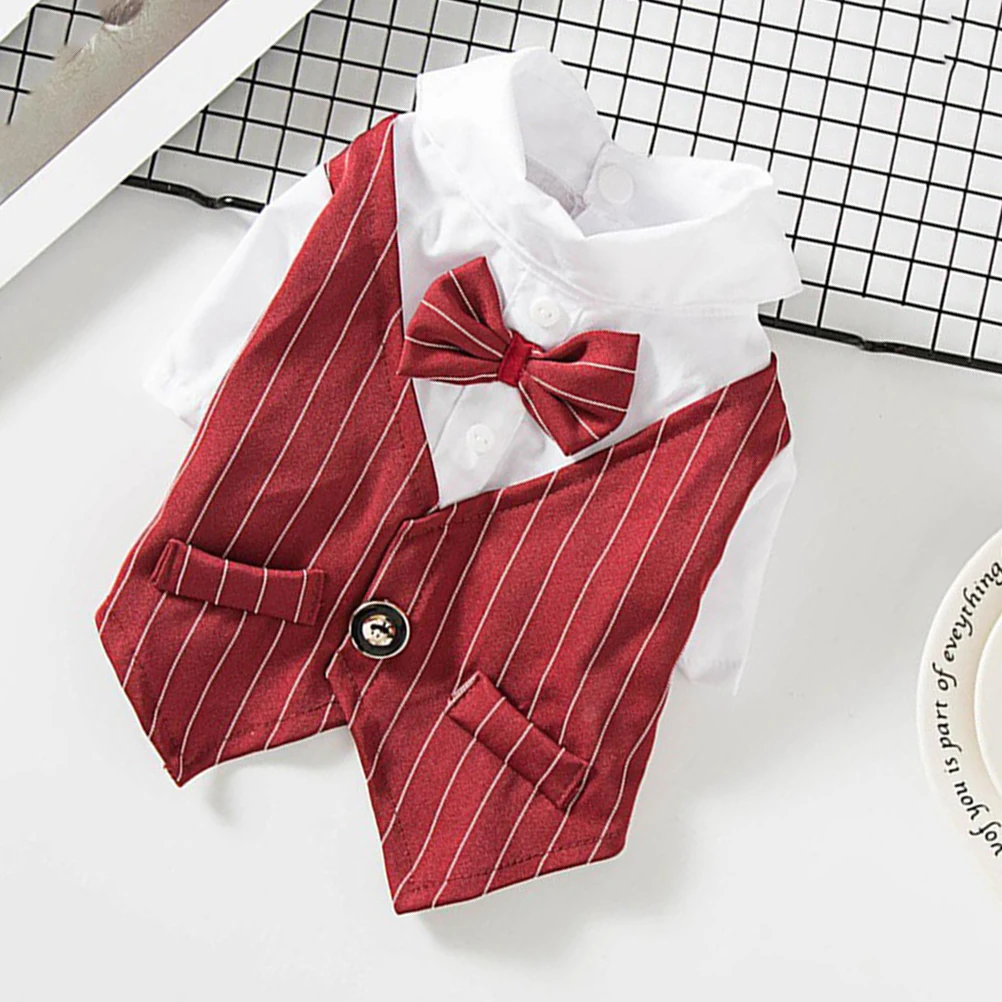 

Creative Dress Shirt Wedding Party Suit Fashion Spring Summer Coat Adorable Clothes for Dog Pet Cat ( Size S)