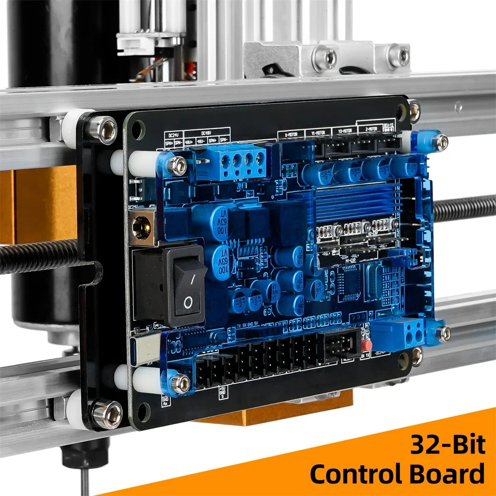 Mini LY 3018 Plus V2.0 CNC Wood Router Engraver Kit 500W with 52MM Spindle Holder and Nema17 Stepper Motors with Limit Switch