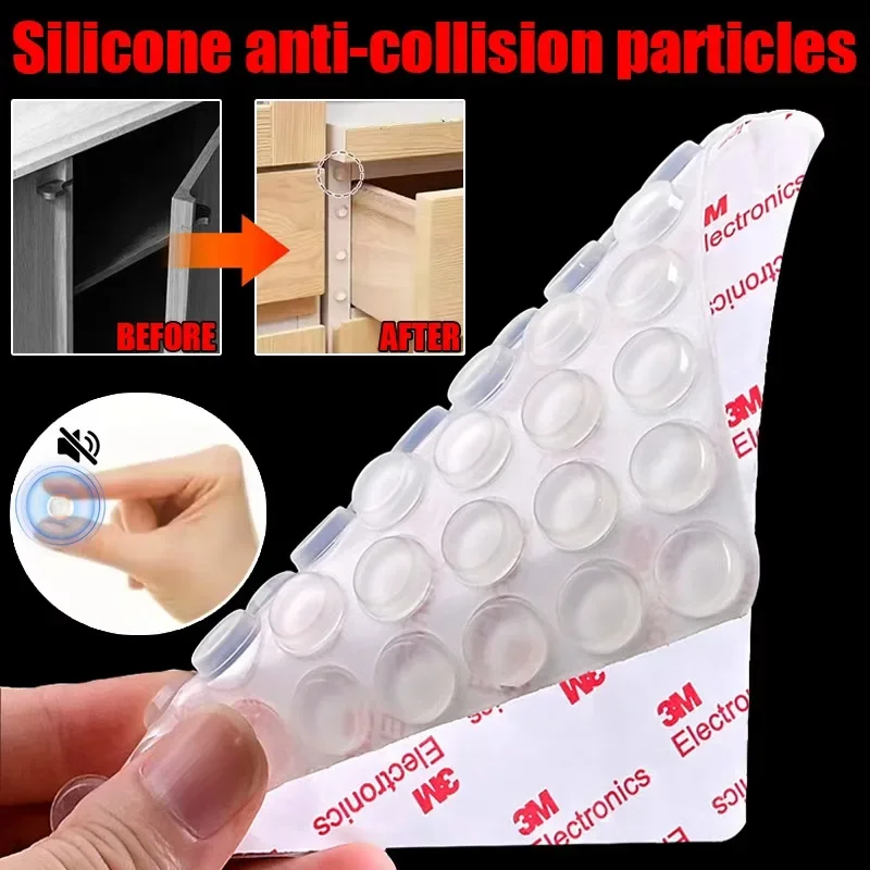 10-100Pcs Soft Silicone Rubber Anti Slip Bumpers Feet Pads Damper Buffer Cabinet Bumpers Silicone Furniture Pads Drawer Door Pad
