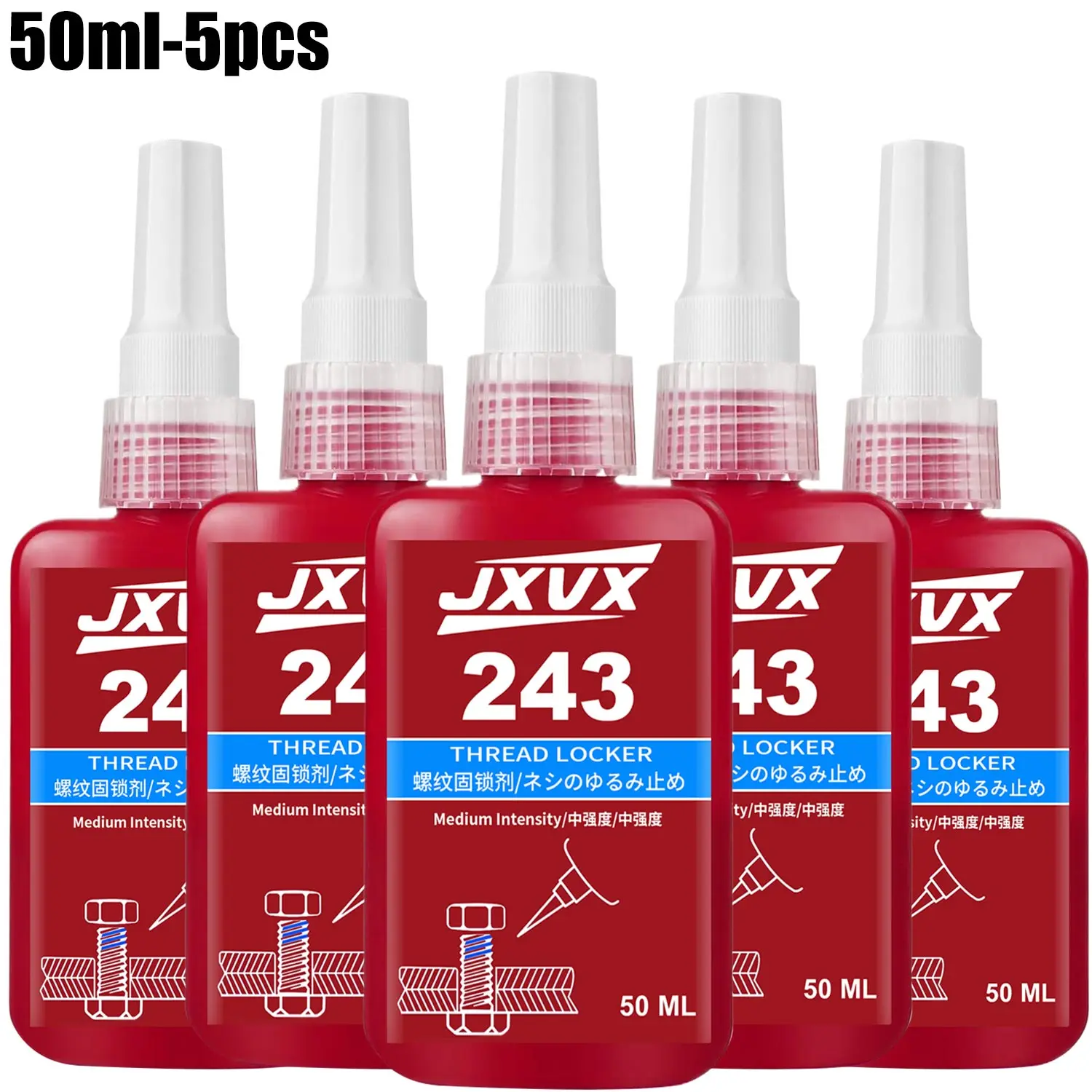 5pcs-243-threadlocker-medium-strength-thread-locking-agent-sealant-50ml-anaerobic-glues-anti-loose-screw-glues-fastening-quickly-cured-threadlocker-adhesive-for-screw