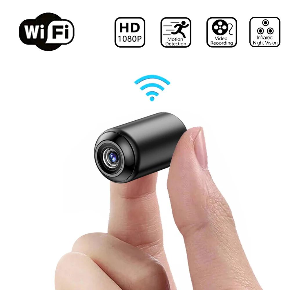 

Видеокамера HD 1080P Wi-Fi 120 ° Широкоугольный видеорегистратор DVR Дистанционное управление Датчик движения ночного видения Экшн Мини-камера