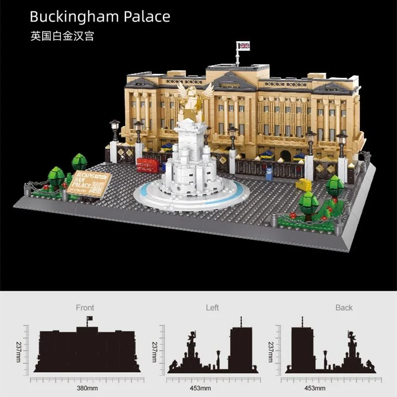 Wange Blocks Architecture Landmark Buckingham Palace Building Bricks Juguetes Kids Educational Toys for Children Gifts 6224