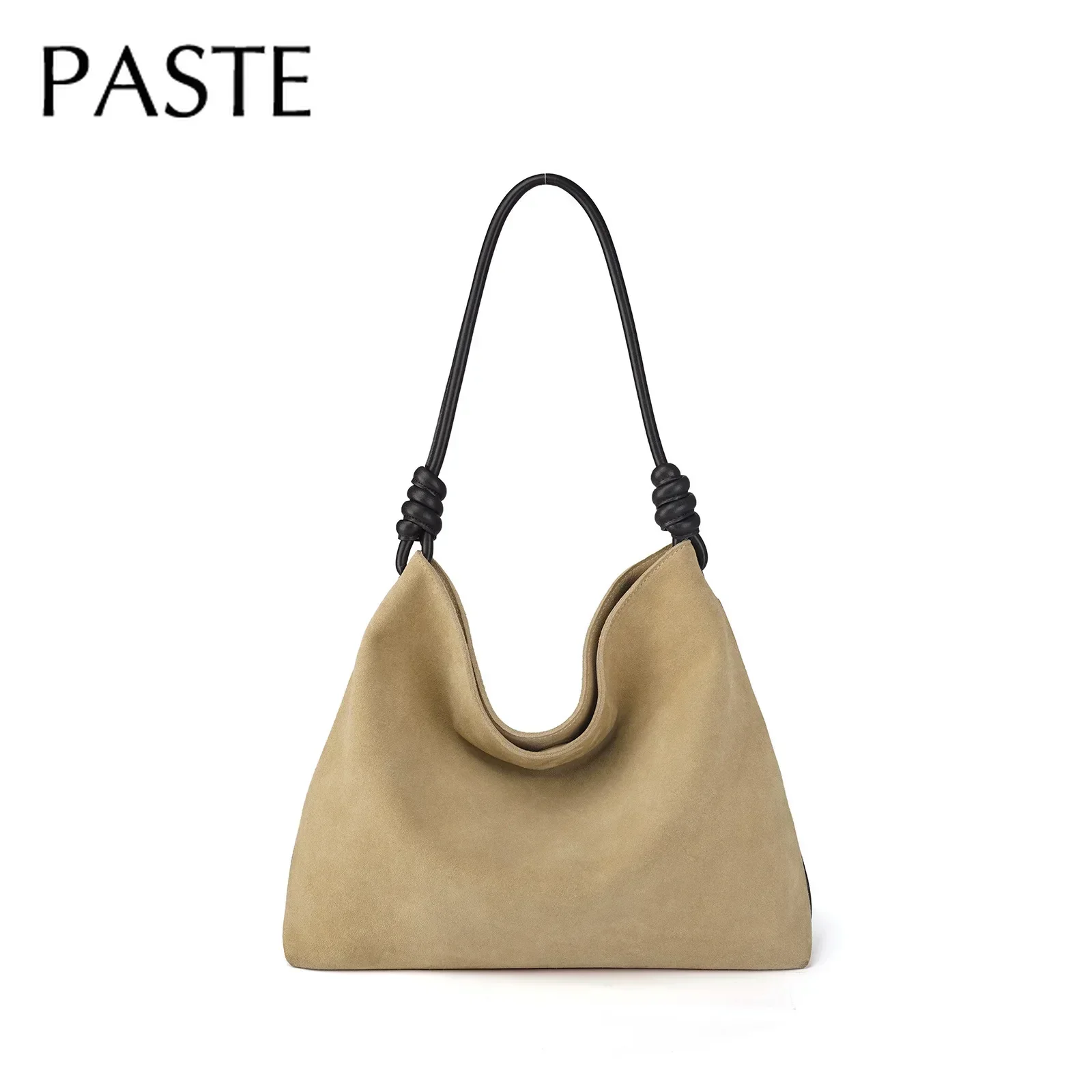 2025 All-match Chamois Matte Suede Cowhide Leather Tote Large Capacity Designer Maillard Dressing Coffee Winter Ladies Handbag