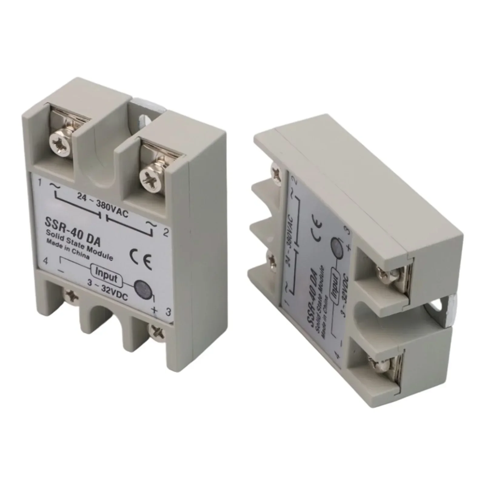 

2 Pieces Solid State Relay Module SSR40DA Input 3 32VDC Output 24 380VAC Suitable for Control Systems and Automation