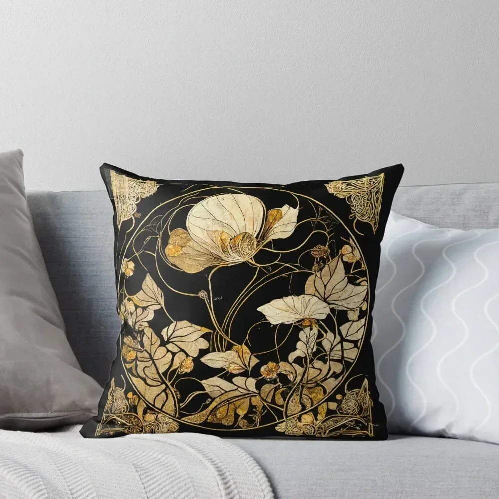 

Art nouveau and Kintsugi inspired digital design Throw Pillow Cushions For Children covers for pillows Sofa Cushion Cover pillow