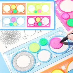 Geometry Spirograph Drawing Rulers Stencils Set Creative Art Crafts Painting Kids Educational Toy Gift Template Ruler