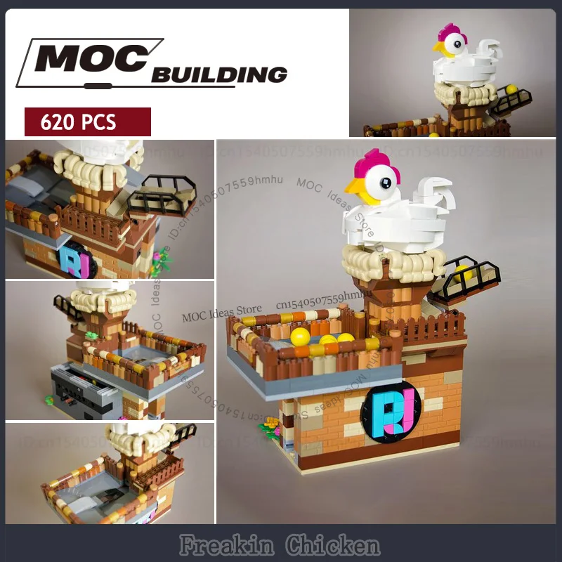 

Creative Modular Freakin Chicken MOC Building Blocks DIY Assembly Technology Bricks Collection Display Toys Birthday Gifts