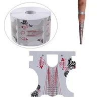 50/100/500 Uds formas de uñas para extensión de molde de uñas Gel UV acrílico manicura diseño francés plantilla superior pegatinas de construcción herramientas