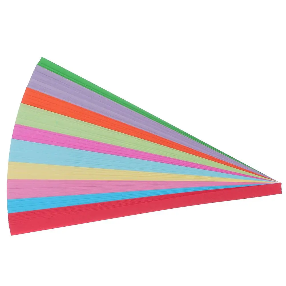 

1500 Pcs Rainbow Star Paper Strips Colored Crafts Supplies DIY Pentagram Folding Paper H made Craft Strips