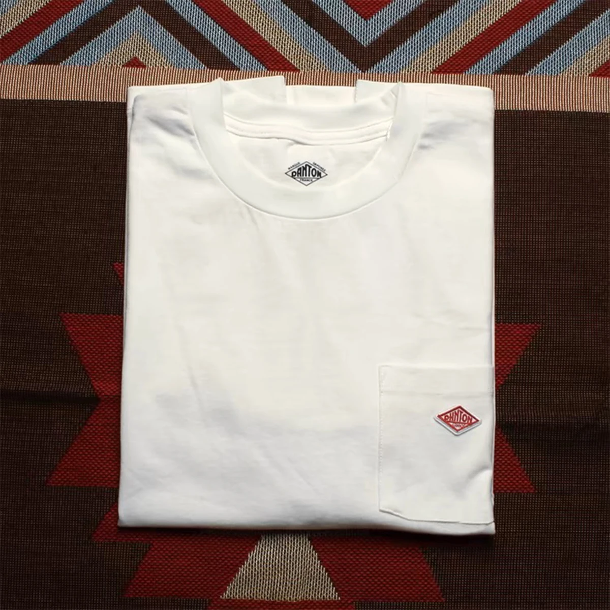 Spring Summer Hot Sales Men Women Pure Cotton Embroidery T-Shirt Short Sleeve Tees Simple Solid Pocket Fashion Exports Japan