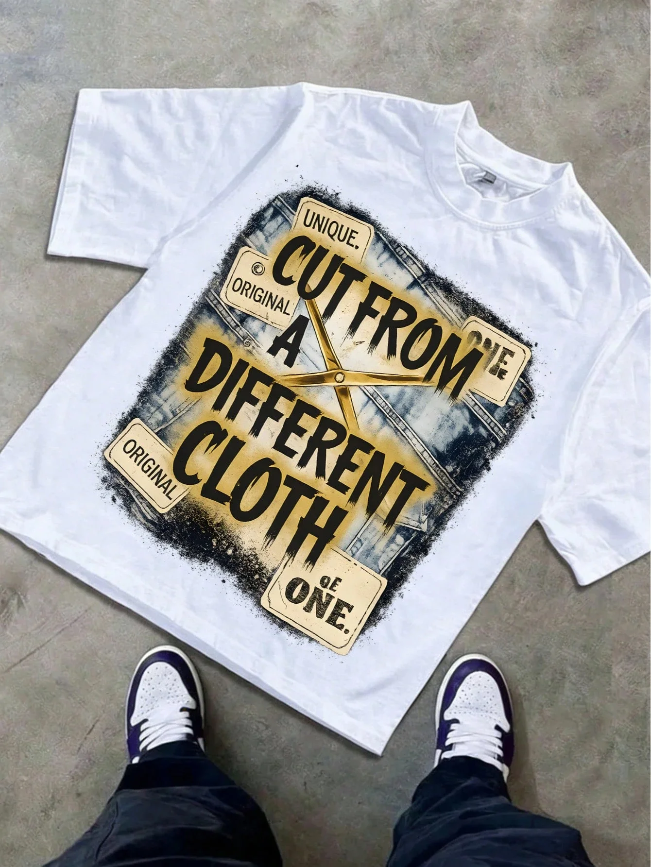 From A Different Cloth T‑Shirt Urban Hip‑Hop Streetwear Rap Music Tee Unisex Short-sleeved Y2K Casual Fashion Tops Clothing