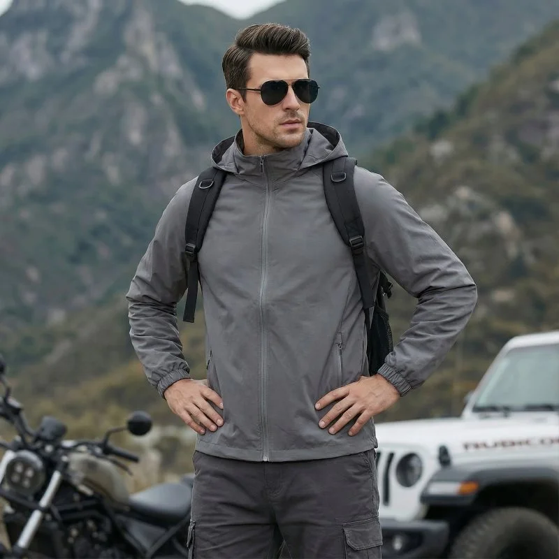 

Мужская повседневная куртка для активного отдыха, весна-осень, новая модель, свободный крой, из шерстяной смеси, с длинными рукавами, без воротника, с пэчворком из пленки 50D