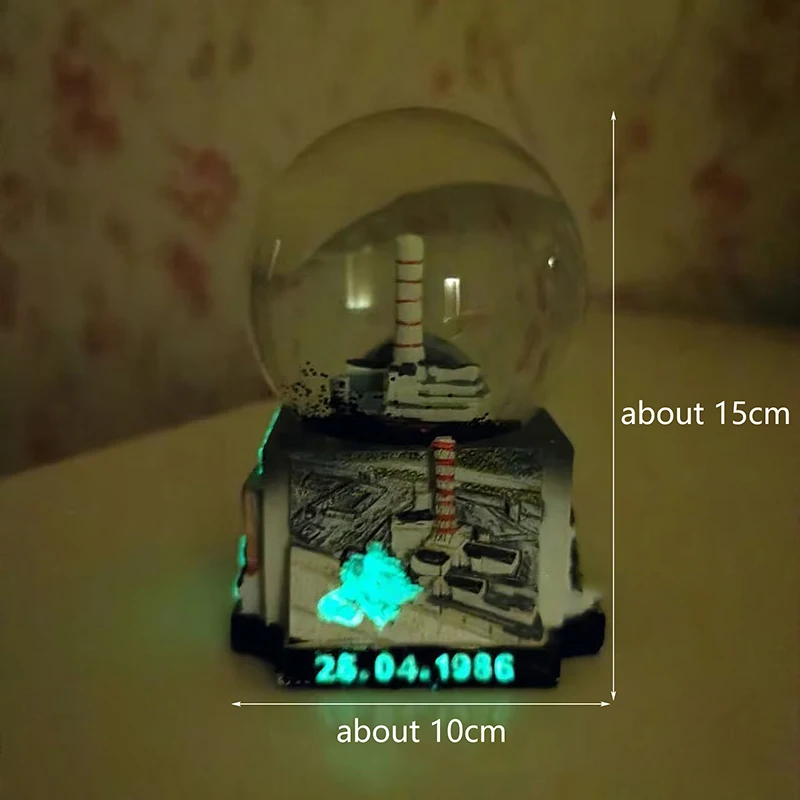 كرة تشيرنوبيل سنو غلوب محطة الطاقة النووية الأوكرانية المأساة في زينة كرة الثلج بريبات #6