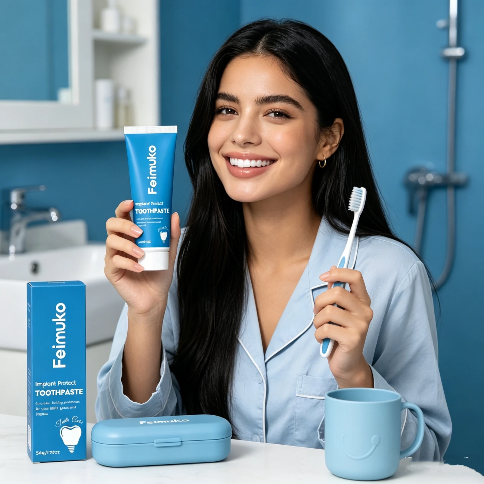 Daily White Toothpaste Deep Purify Oral Plaque Removal Implant Gum Protection Improve Dental Health Dental Whitening Toothpaste
