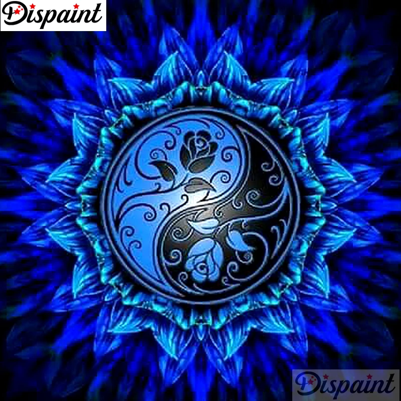 

Dispaint Full Square/Round Drill 5D DIY Diamond Painting "Flower round" Embroidery Cross Stitch 3D Home Decor A10820