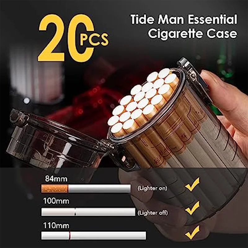 

Waterproof Cigarette Case Joint Holder Case Smell Proof Waterproof Airtight Container Cigarettes Case Multipurpose for Outdoor