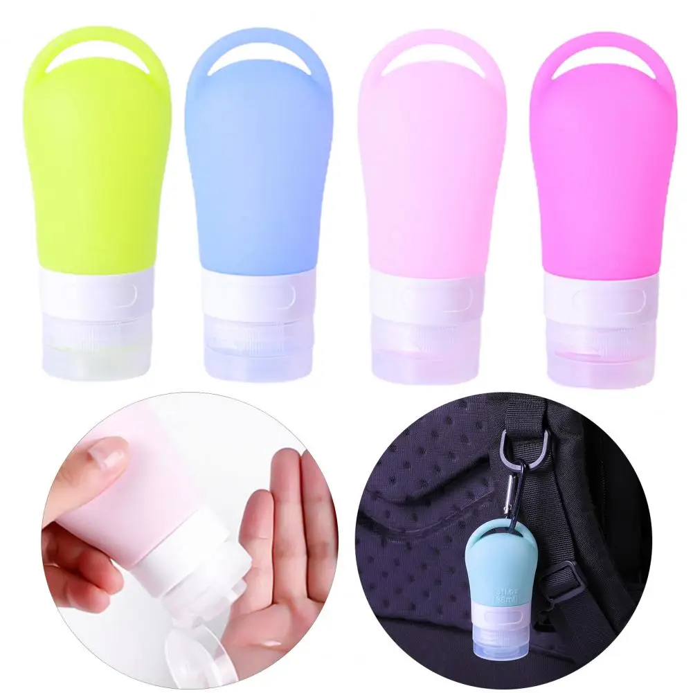 38/60/90ML Dispenser Bottle Empty Shampoo Conditioner Body Wash Container Portable Soft Silicone Travel Bottle Refillable Bottle