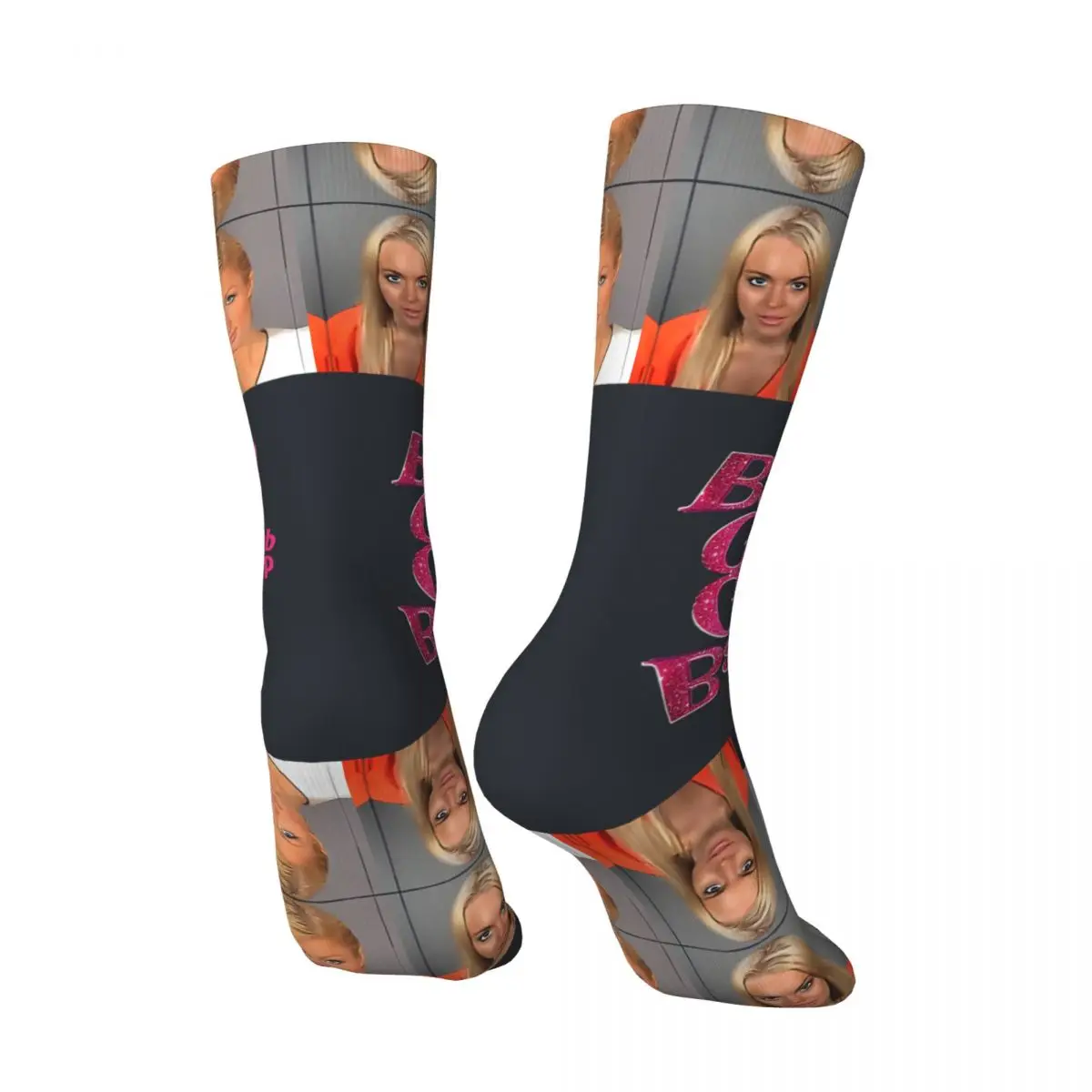 Funny Crazy compression Donald Trump Mugshot , Bad Girl's Club, Mugshot Meme, Sock for Men Hip Hop Pattern Printed Boys Novelty