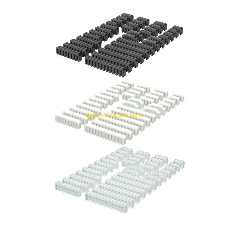 Complete Wire Organizing Combs Set for Customization PC Builds, 34Pieces in Assorted Size for Cable Management