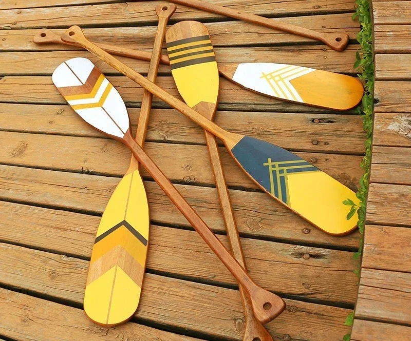 

inventory120cm Vintage Wooden Rowing Boat Oars Canoe Paddle Decorative Oar for Home Bar Nautical Decoration