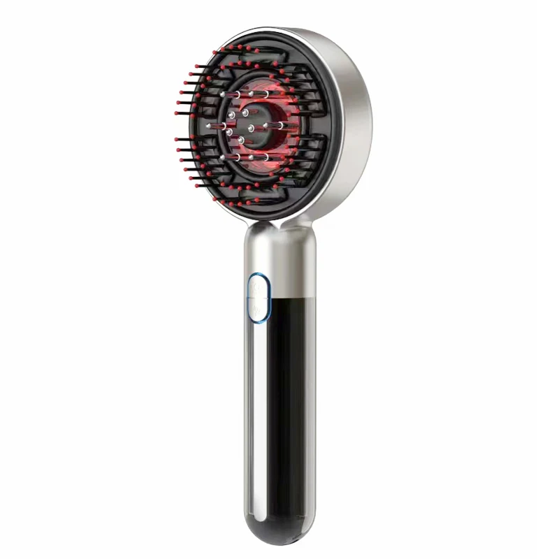 High frequency vibration hair growth scalp massager brush red light therapy heating massage comb EMS micro current comb