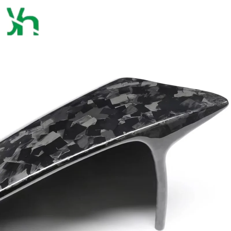 ฝาครอบกระจกมองข้างคาร์บอนไฟเบอร์ฟอร์จแบบแห้ง สำหรับรถยนต์เทสล่า รุ่น X สไตล์หรูหรา สำหรับตกแต่งภายนอกรถยนต์ แบบติดกาว 2 ชิ้น