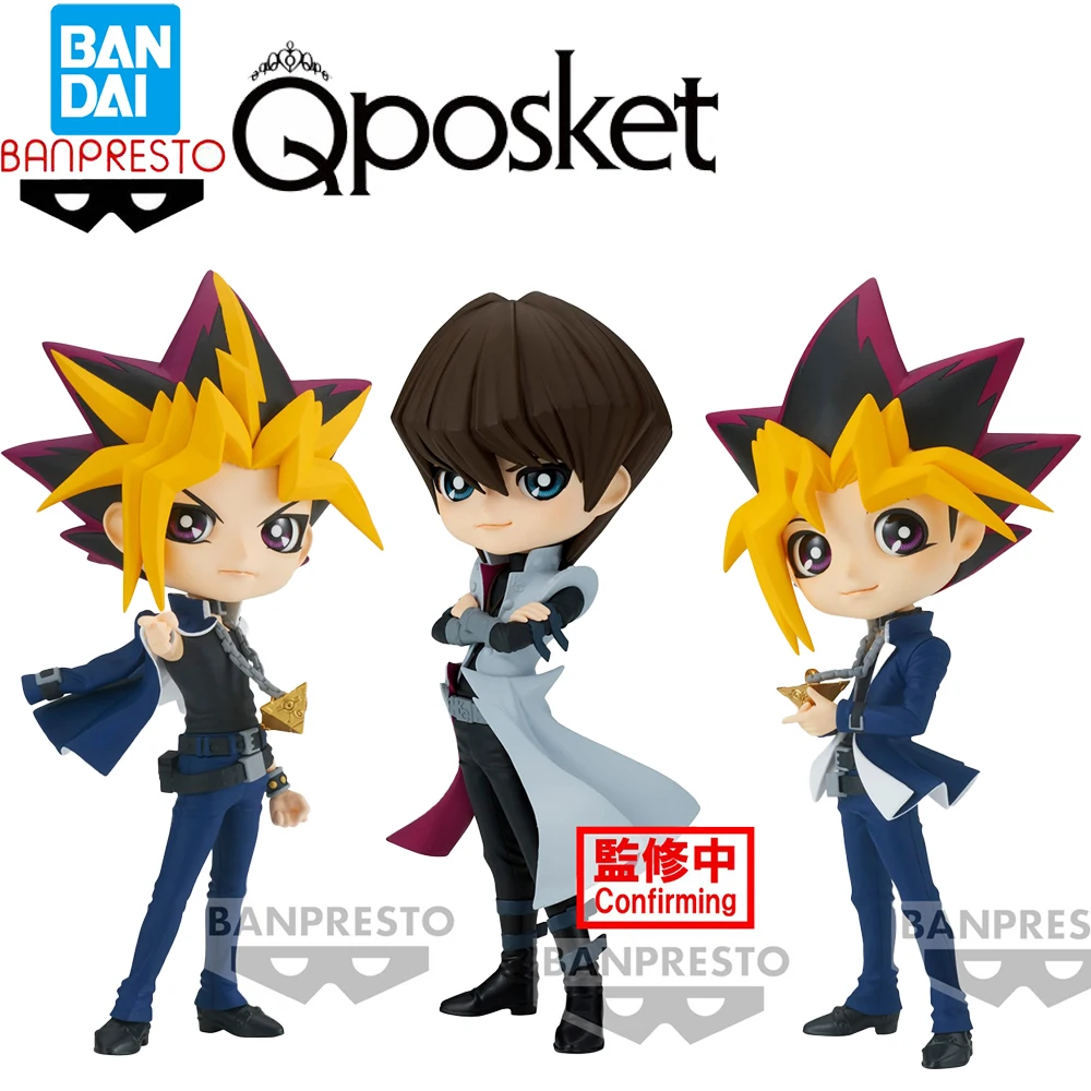 In Stock Original Bandai Banpresto Q Posket Yu-Gi-Oh! Duel Monsters Dark Yugi Kaiba Seto Mutou Yuugi Q Style Anime Figures Model