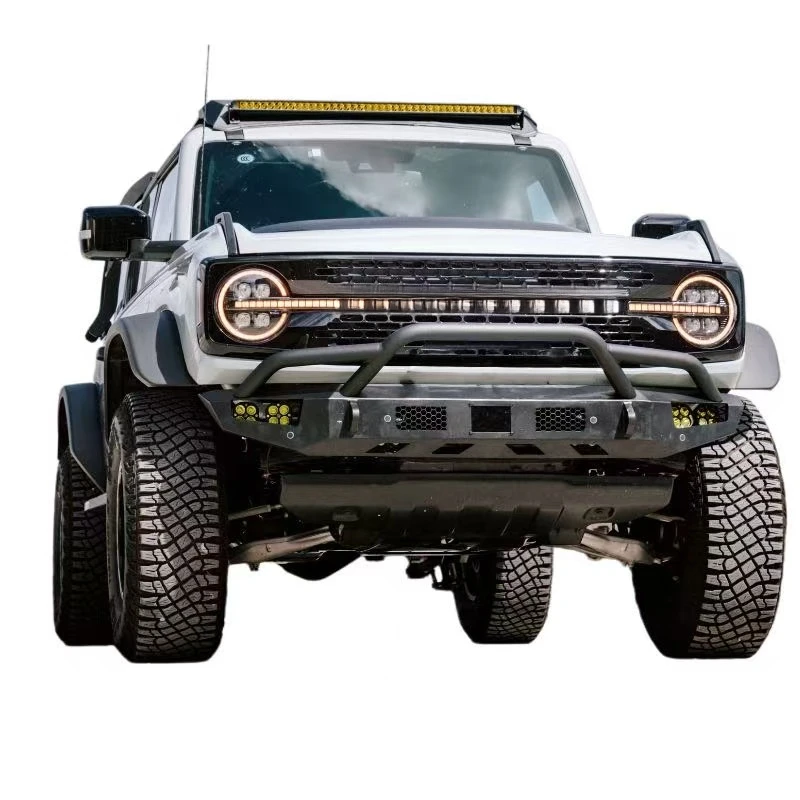 High Quality Manganese Steel Competitive Front Bumper Fit for Bronco Off‑road Bull Bar Heavy Duty Protection Bolt‑on