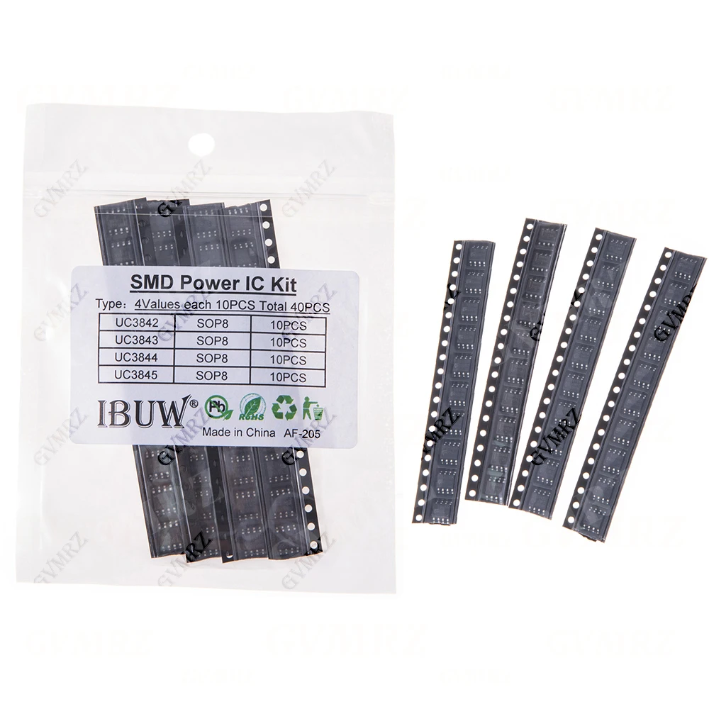 NE555 LM358 TL431 LM393 UC3842 UC3843 SOP-8 UC3844 UC3845 24C08 74HC00 SMD Power Supply IC Kit 24C02 24C04 Component