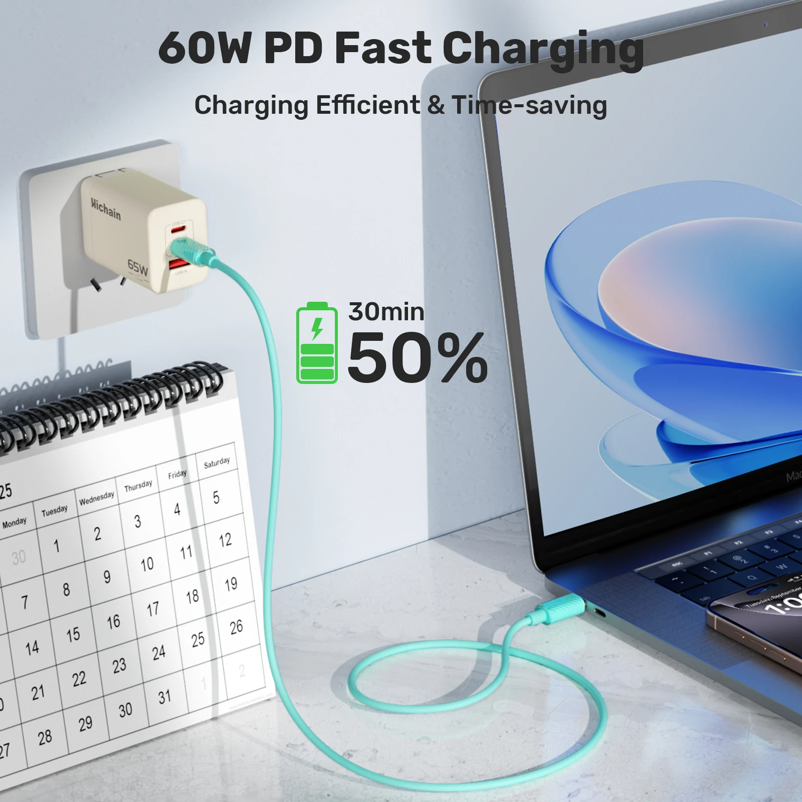 PD60W USB C To C Fast Charging Cable
