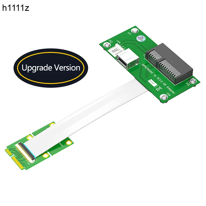 

Mini PCI-E to PCI Express X4 Slot + USB 2.0 Riser Board with FPC Extension Cable 4Pin Power Magnetic Pad Horizontal Installation