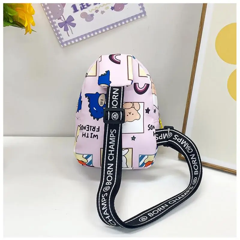 2024 new children's messenger bag cute cartoon messenger kindergarten boy baby waist bag canvas child chest bag