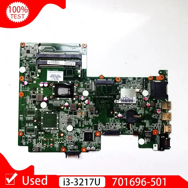 Used FOR HP PAVILION 15-B Laptop Motherboard DA0U36MB6D0 701696-501 701696-601 701696-001 DDR3 W/ I3-3217U CPU SLJ8C