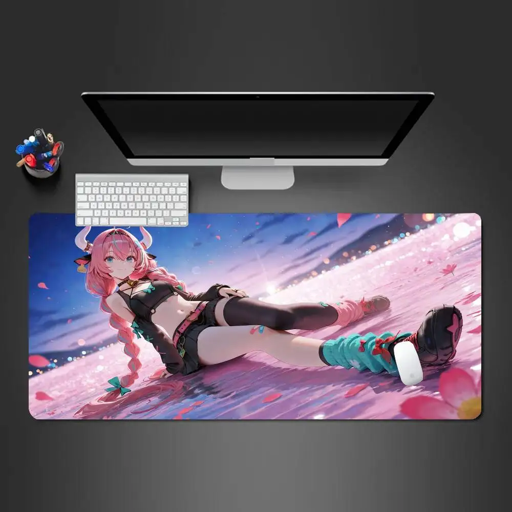 Varesa Anime Game Genshin Impact Mousepad Non-slip Suitable For Office Computers Laptops E-sports Game Desk Mats XXL Keyboard