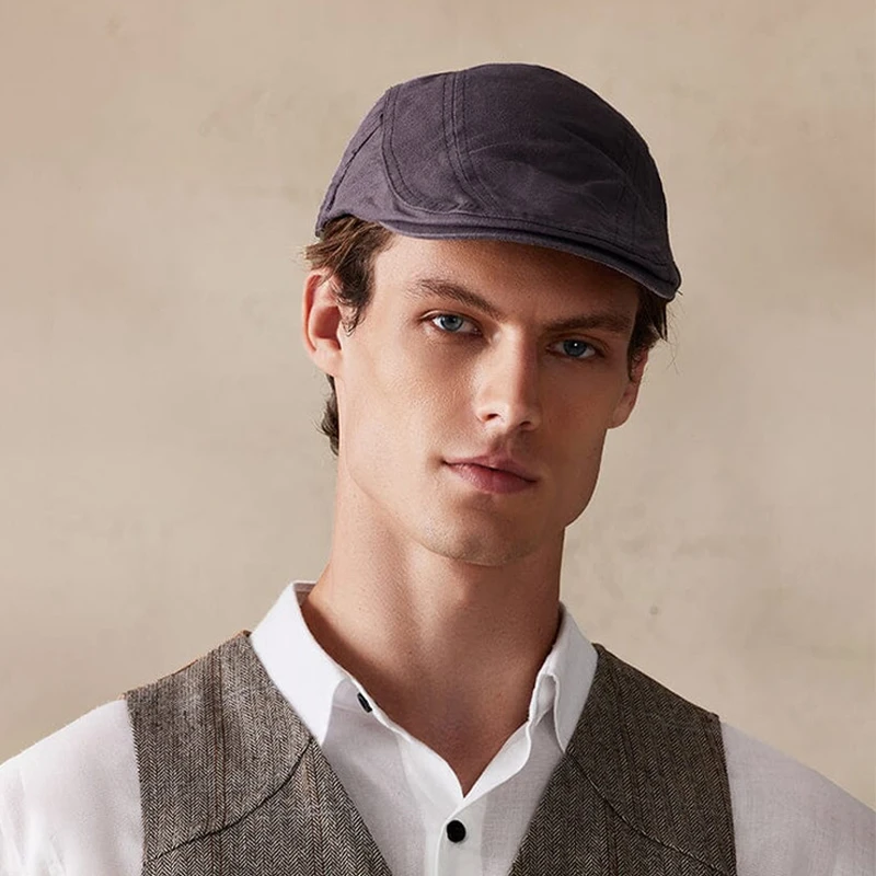 

Men's Newsboy Hat Retro Forward Hat Trend Fashion Casual Beret Men's And Women's Painter's Hat Solid Color Big Brother Hat