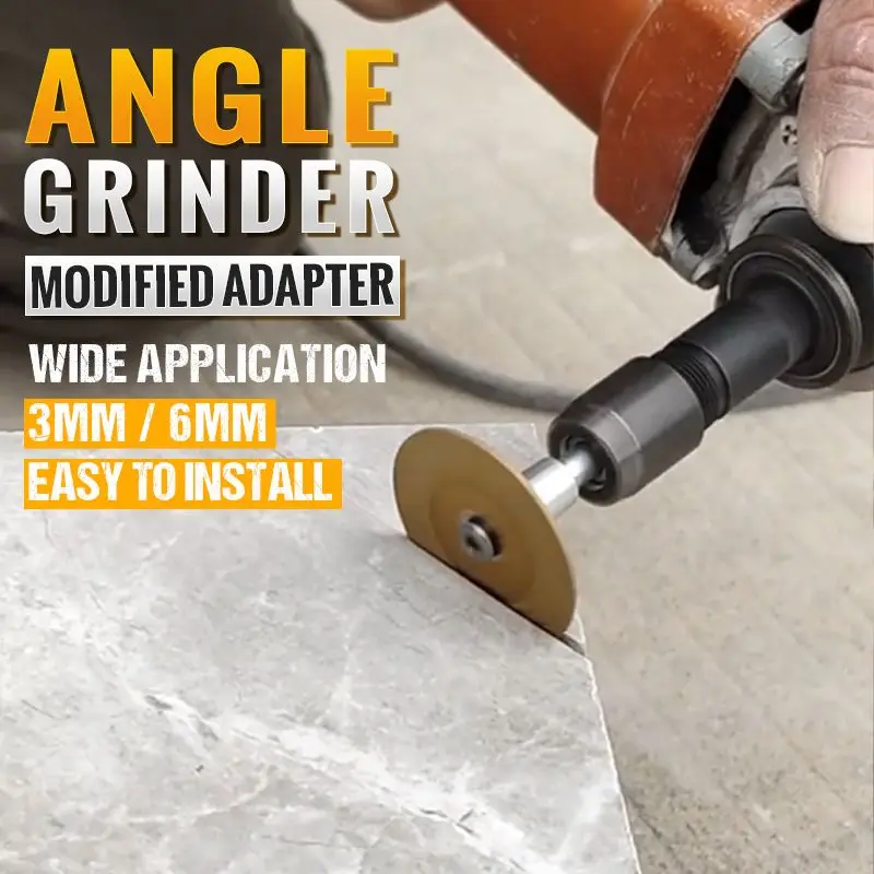 6/3mm Angle Grinder Modified Adapter to Straight Grinder Chuck For 100-type Angle Grinder M10 Thread grinding,polishing,cutting