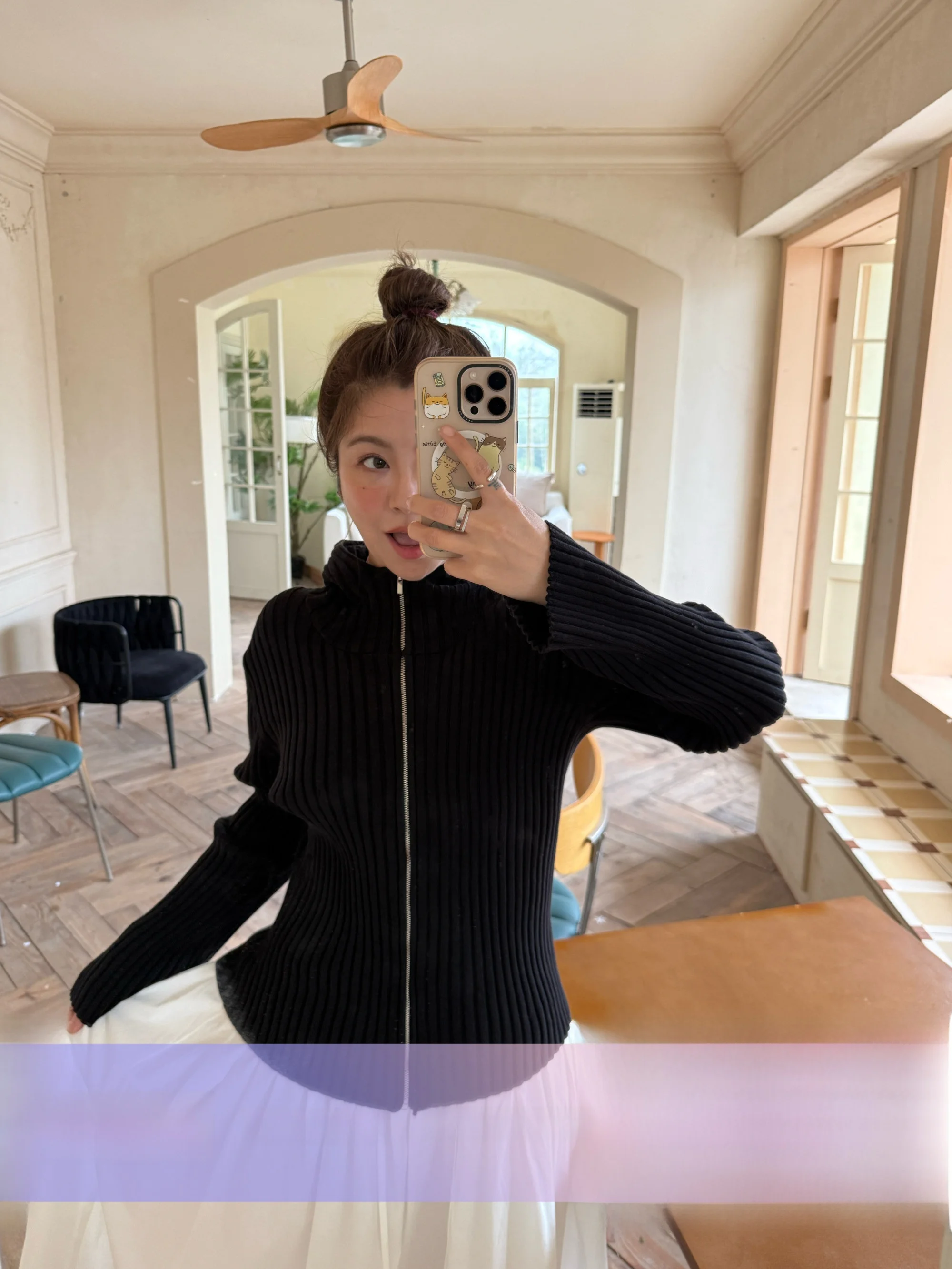 

Casual Cotton Hooded Zipper Sweater Long Sve Knitted Outerwear Spring 3ts Women's Soft Comfortable Breathable Faionable