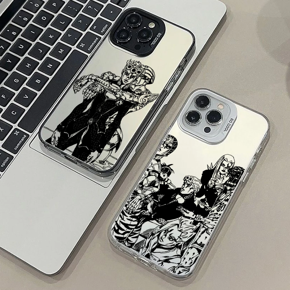 Jojos Bizarre Adventure Comics For Apple iPhone 15 14 13 12 11 X XS XR 8 7 Plus Pro Max Matte Colored Silver Phone Case