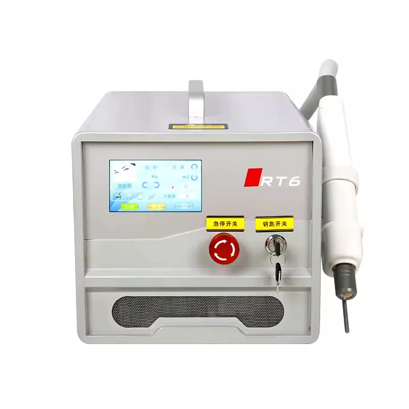 Portable Picosecond Q switch Nd Yag laser Tattoo Removal Machine 1064nm 532nm 1320nm Skin Whitening Eyesbrow Pigment Removal