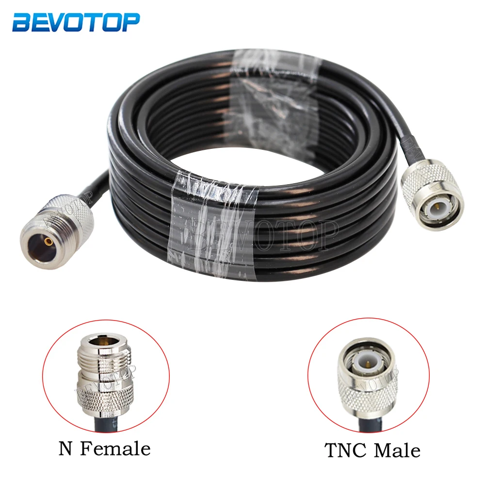 

RG58 50-3 TNC Male/Female to N Female Connector Adapter RG-58 Cable Pigtail Low Loss 50 Ohm RF Coaxial Extension Jumper Cord