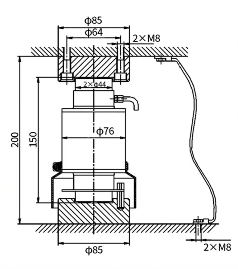 108 Large Capacity Column Type Truck Scale Weighbridge Load Cell 30Ton