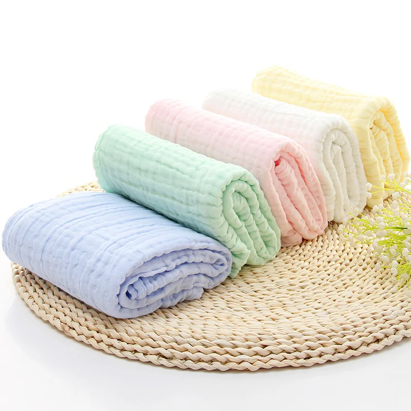 Cotton Baby Bath Towel Boys Girls Towel Blanket For Newborn Baby Bathrobe 6 Layers Gauze Washcloth Infant Swaddle