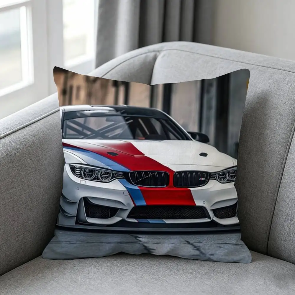 Blue Red-d Cars-s M3 M4 Pillow cover Simple solid color design Surprise For Multiple Bedroom Styles.