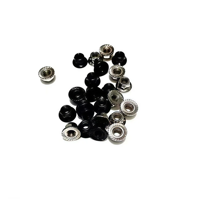 صواميل شفة 2/5 M5 مع أسنان أمامية وخلفية، صواميل مضادة للخياطة، ملحقات تعديل صواميل ذاتية القفل مضادة للانزلاق