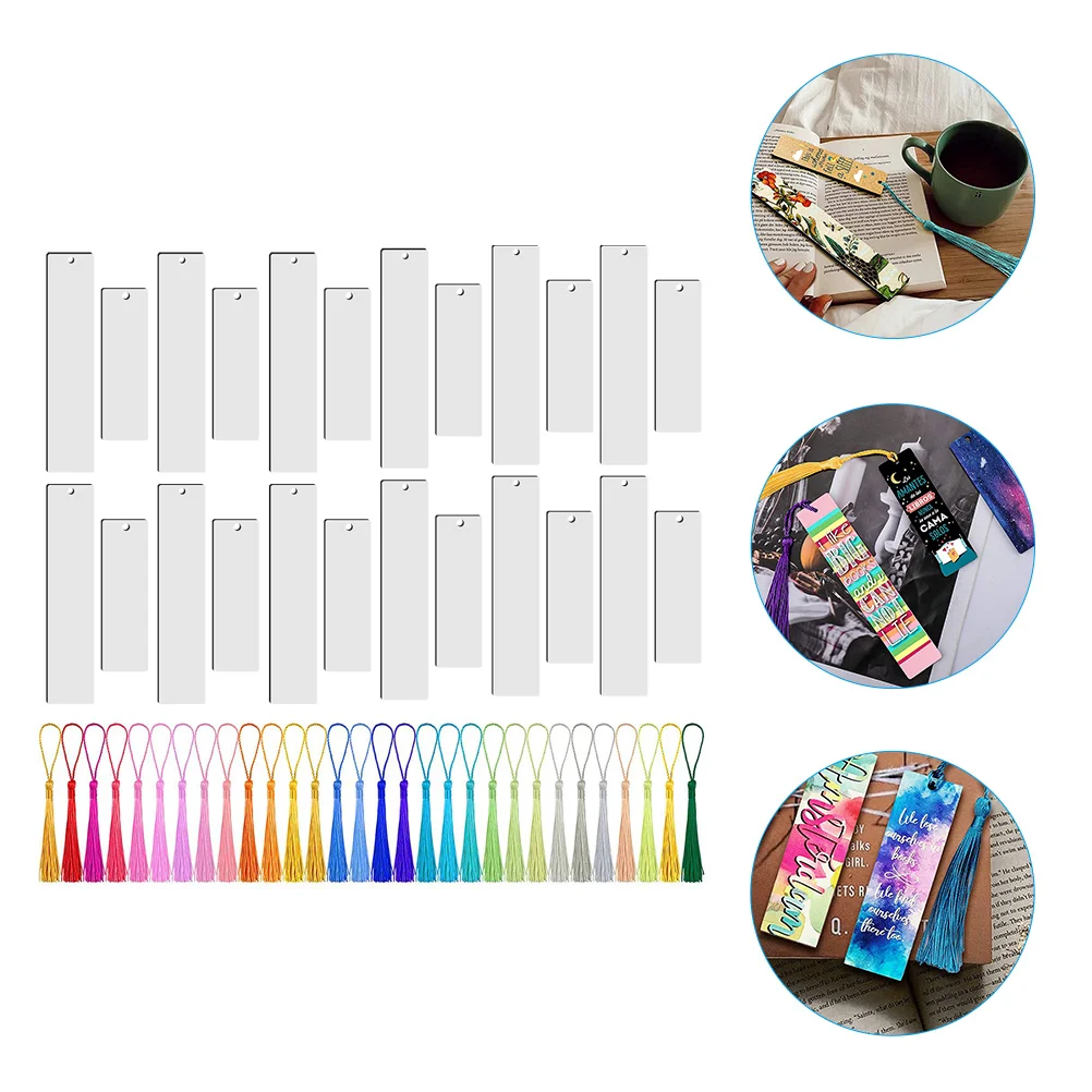 

1 set Diy Bookmarks Handmade Page Marker Sublimation Bookmark Blank Graffiti Reading Tags For Book Lovers Unfinished Hangtags