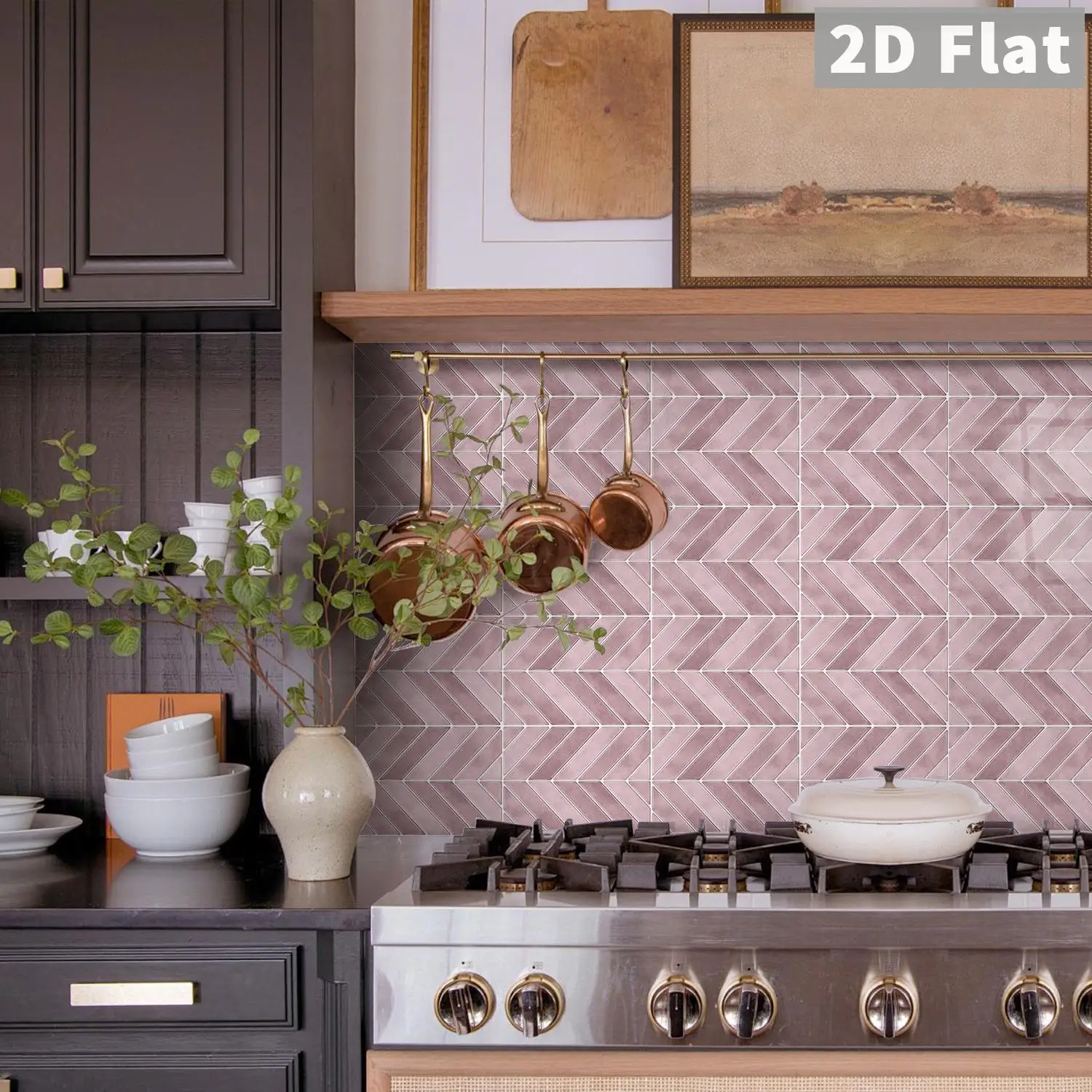 Removable Peel Stick Wall Tile Decals 6.7*9in Herringbone Design Easy Install Clean Bathroom Kitchen Home Wall Decor