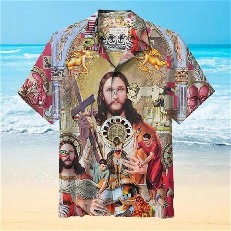 God Loves The Common People Jesus Hawaiian Shirts Mens Womens Fashion Cool Beach Shirts Summer Cool Floral Shirt Tops Clothes